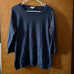 3/4 blue New York and company sweater